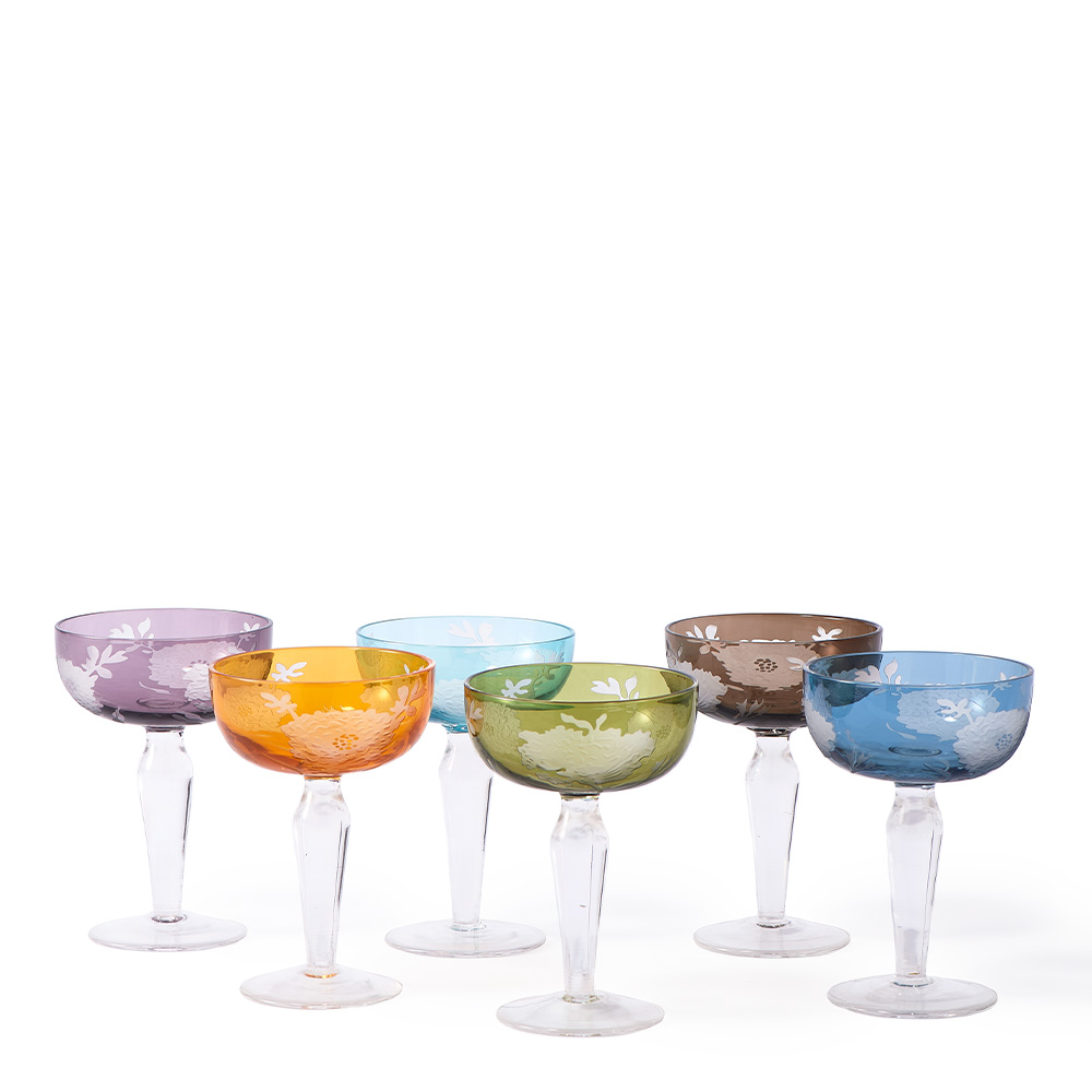 Pols Potten - Peony Coupe 6-pack Multi