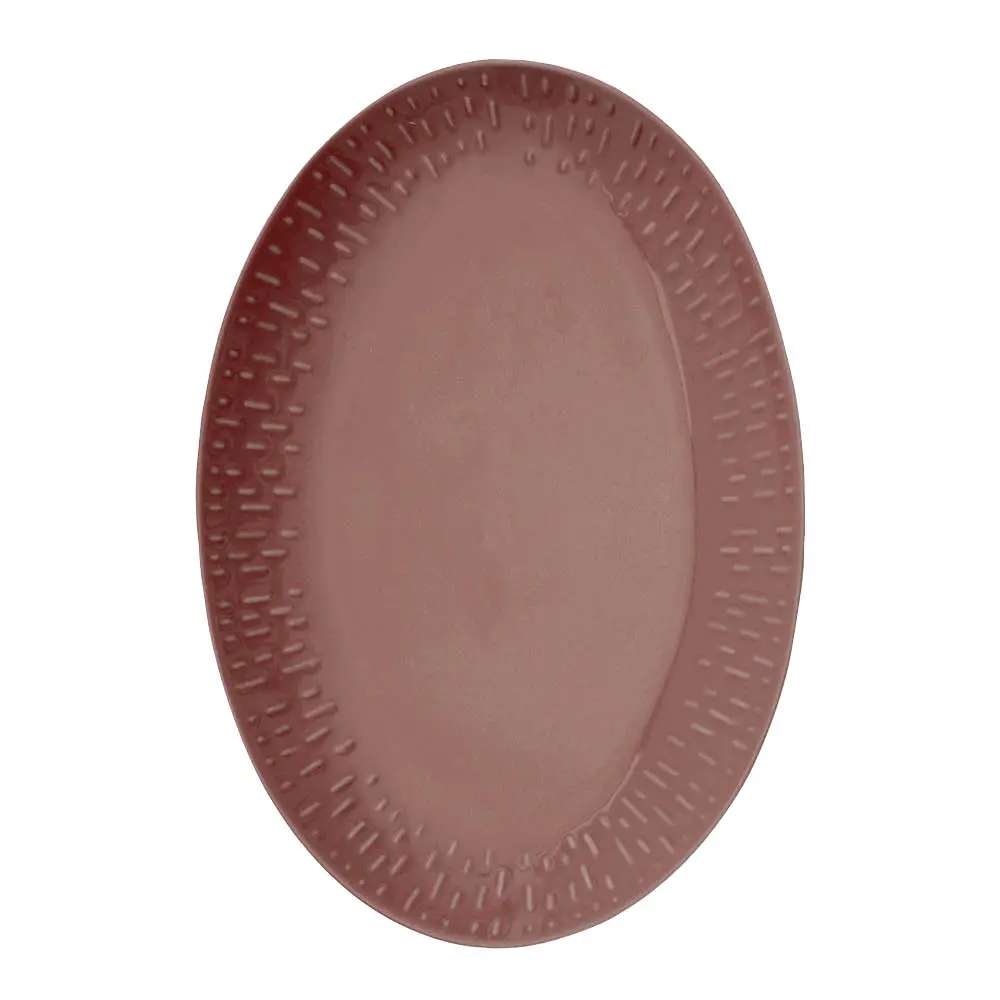 Confetti ovalt fat 36x25,5 cm bordeaux