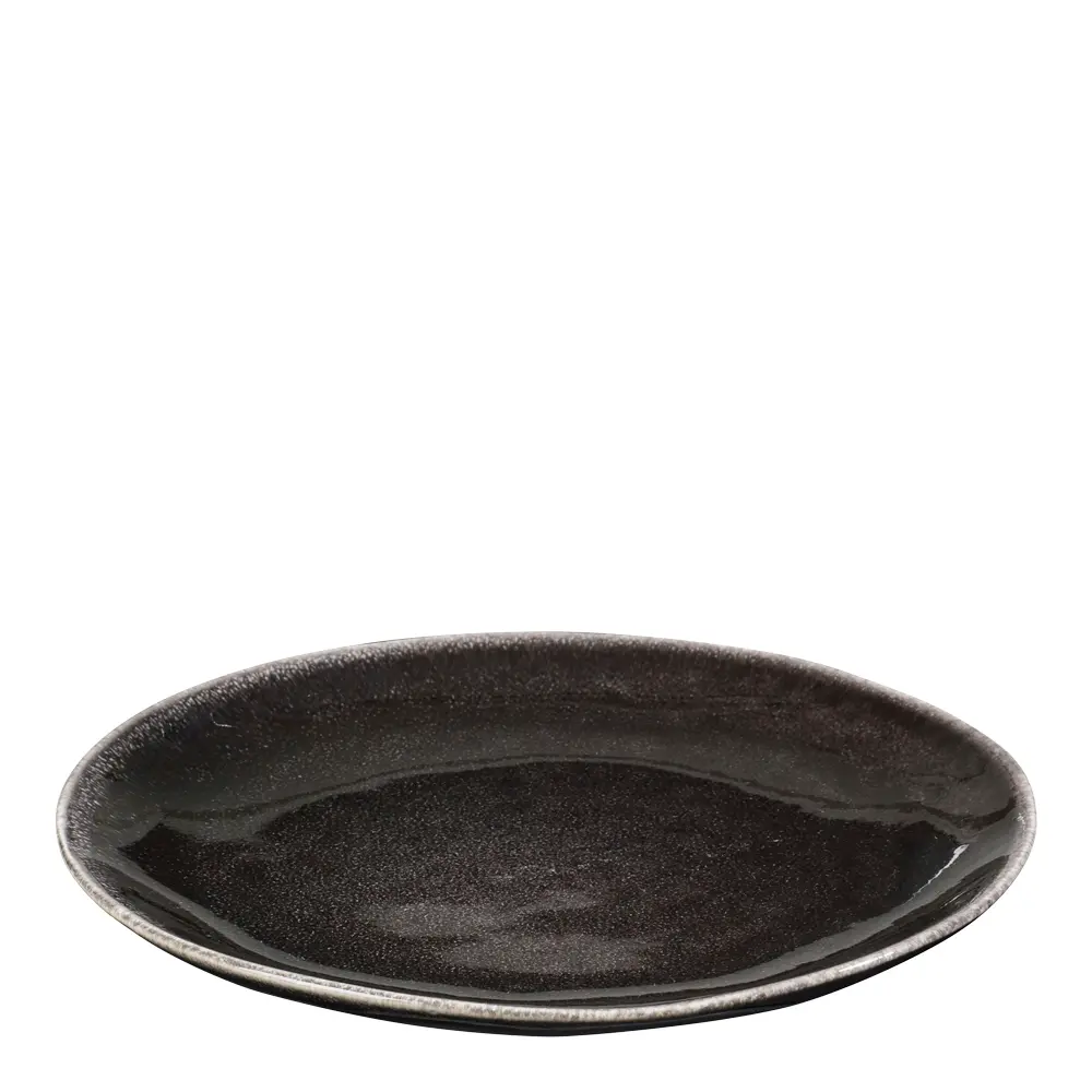 Nordic Coal tallerken flat 20 cm svart