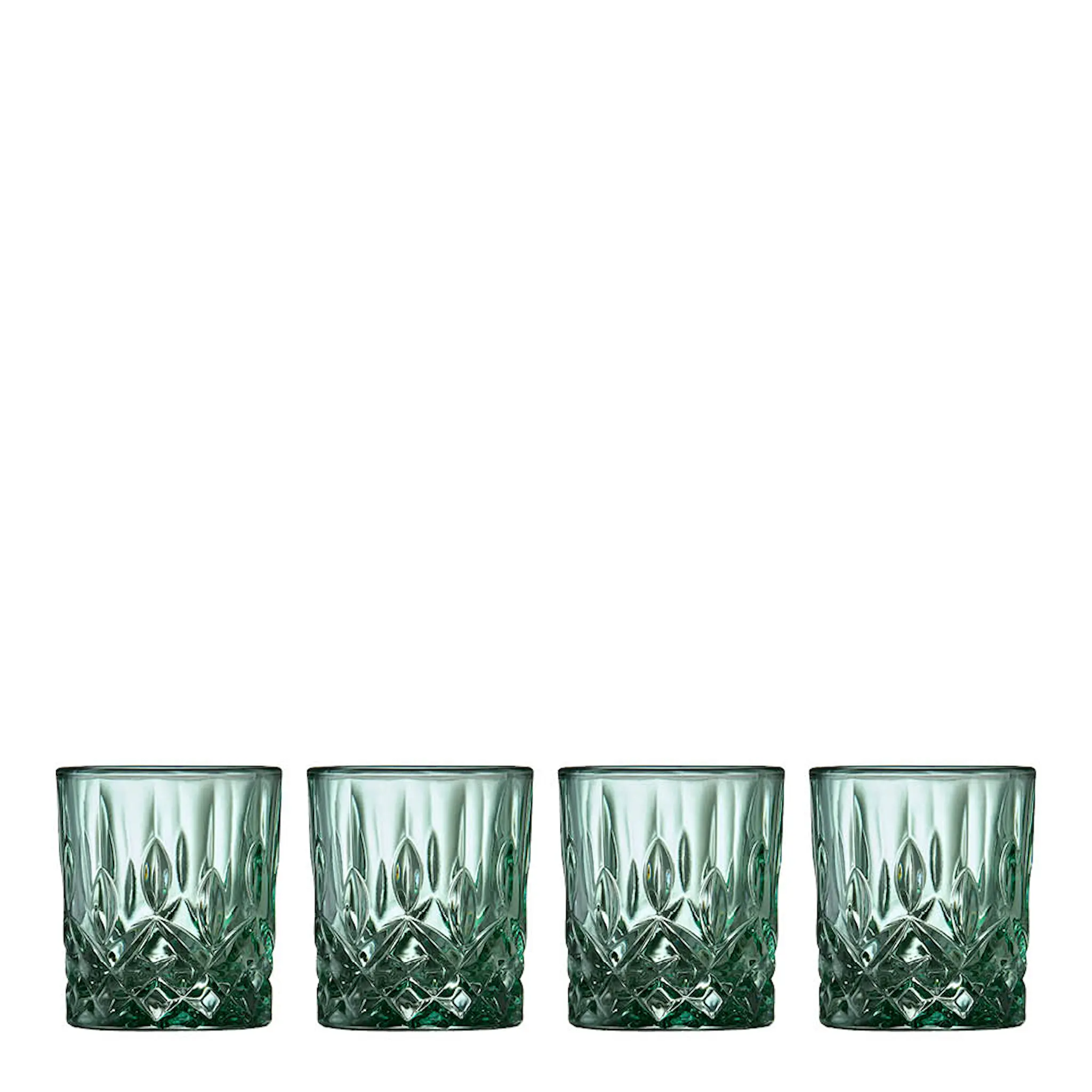 Lyngby Glas Sorrento shotglass 4 cl 4 stk grønn