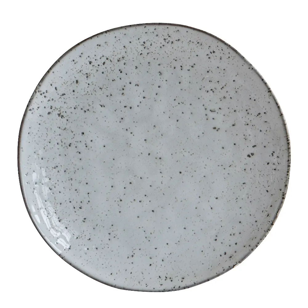 Rustic tallerken 20 cm grå/blå