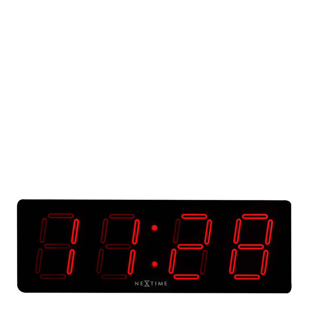 Produktfoto för NeXtime - Big D LED-klocka 51 cm svart