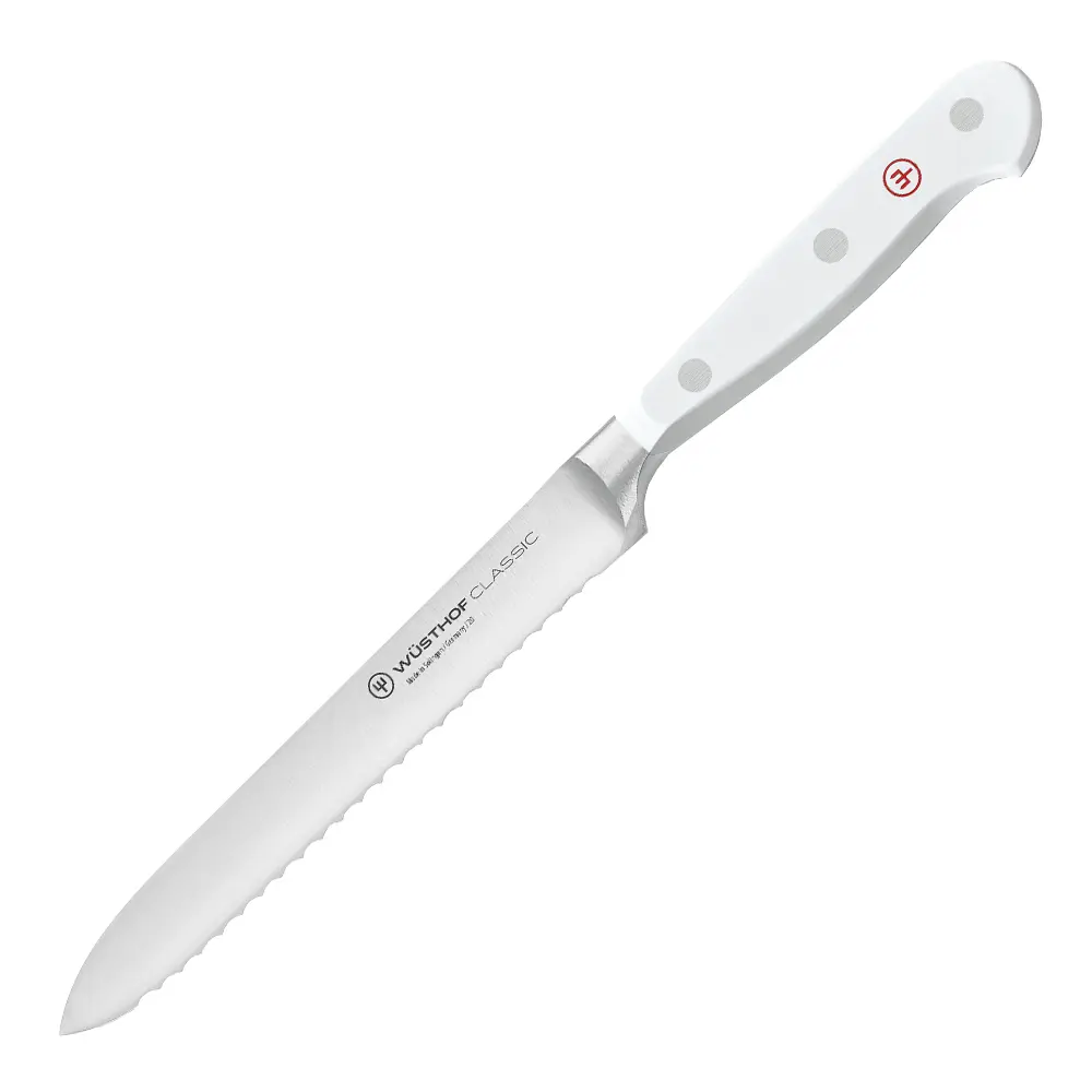 Classic white pølsekniv tagget 14 cm