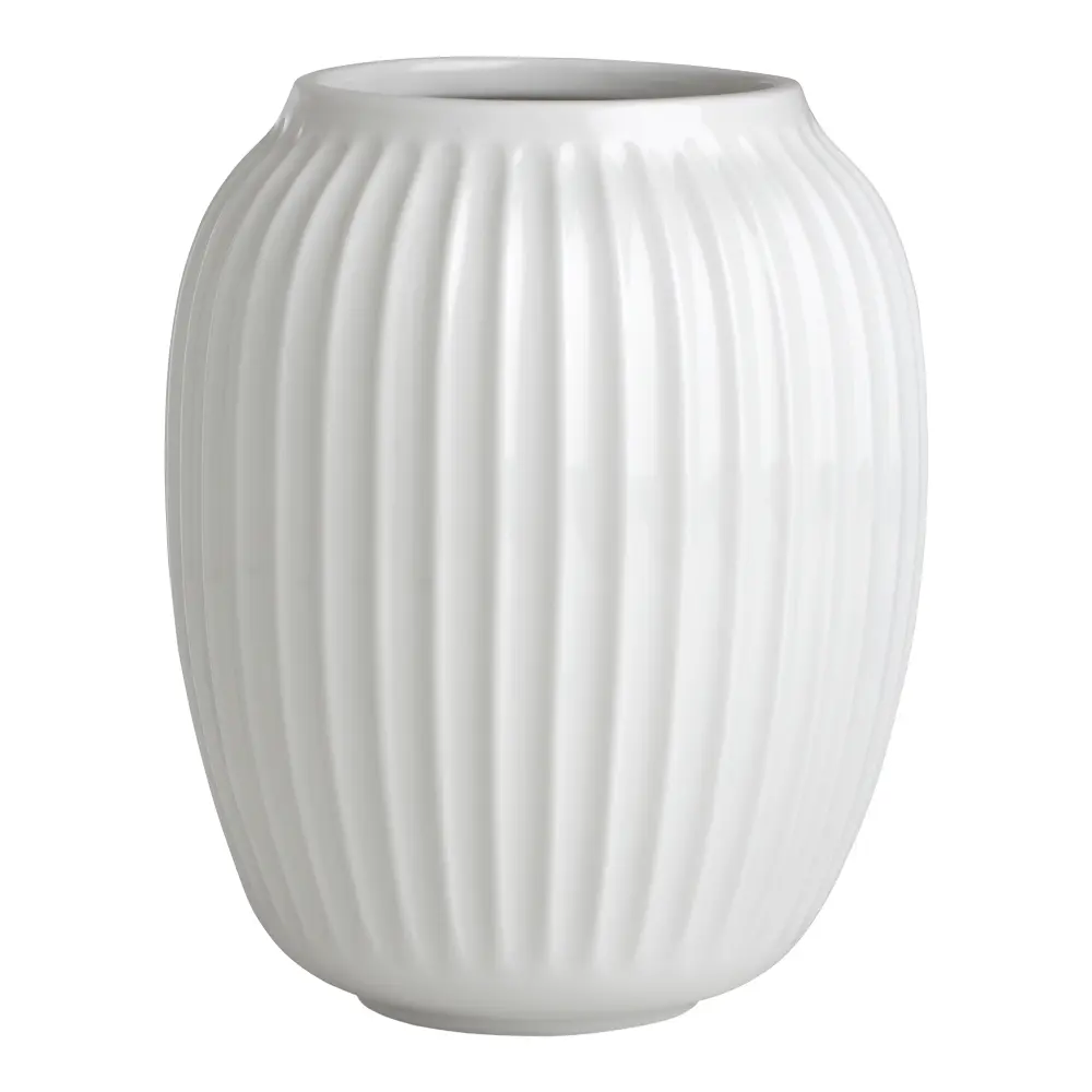 Hammershøi vase 21 cm hvit