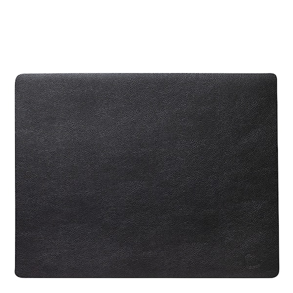 Leather Serene Square Bordstablett L 35x44 cm Black