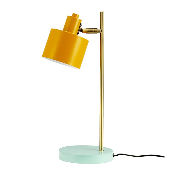 Ocean bordslampa 43 cm curry/mässing/turkos