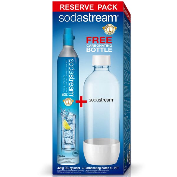 Läs mer om Sodastream - Promopack Koldioxidcylinder + Extra Flaska 1L