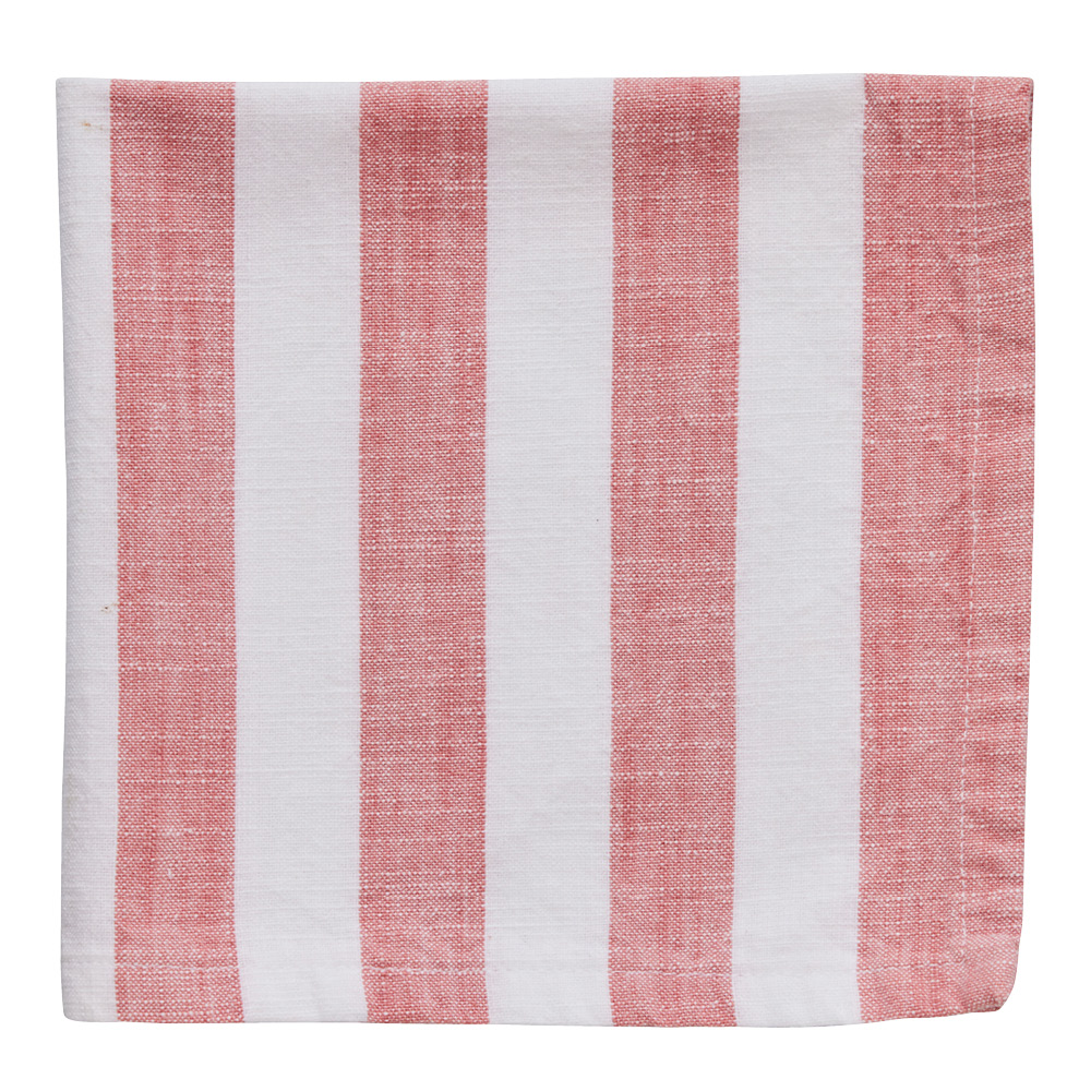 Produktfoto för Lene Bjerre Olivia bomullsservett 40x40 cm Off White-Dark Coral