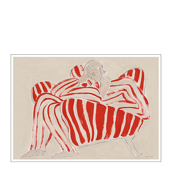 The Poster Club x Sofia Lind poster 50x70 cm red chair