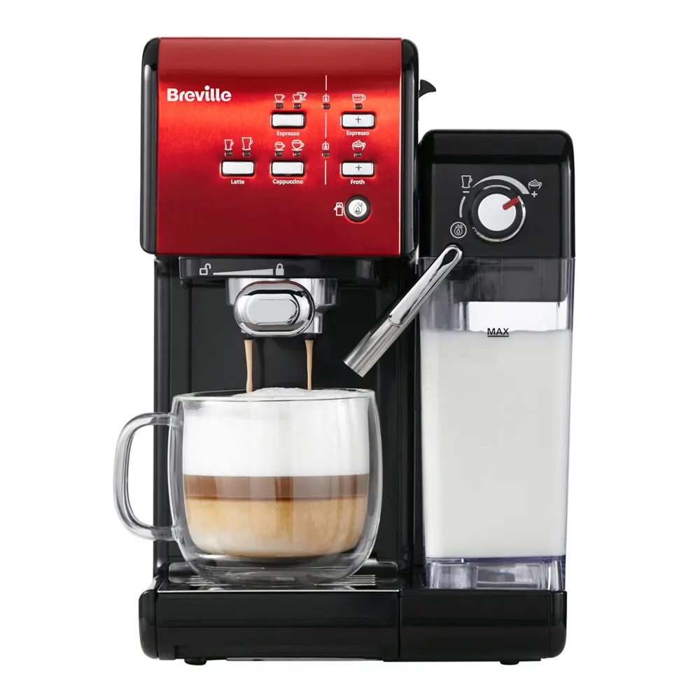 Prima latte II kaffemaskin rød