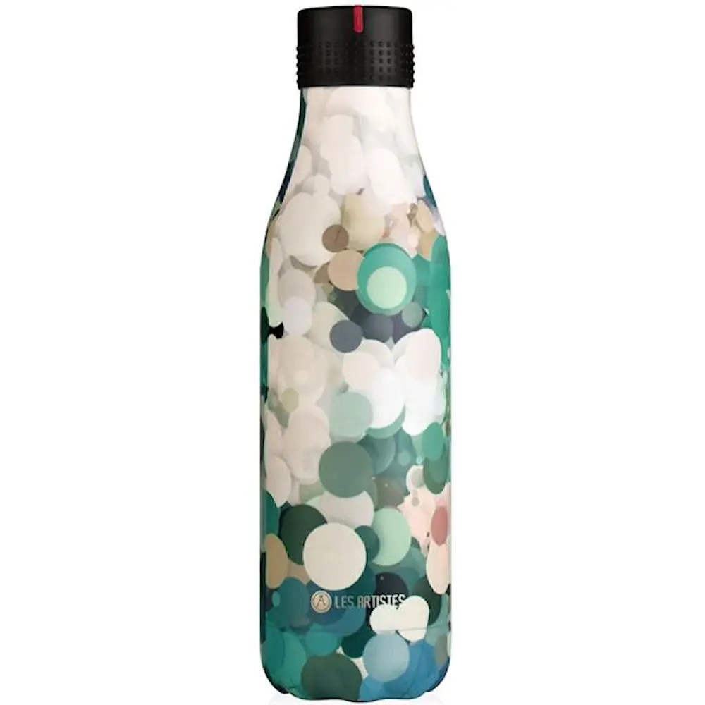 Bottle Up Design termoflaske 0,5L turkis/hvit pixel