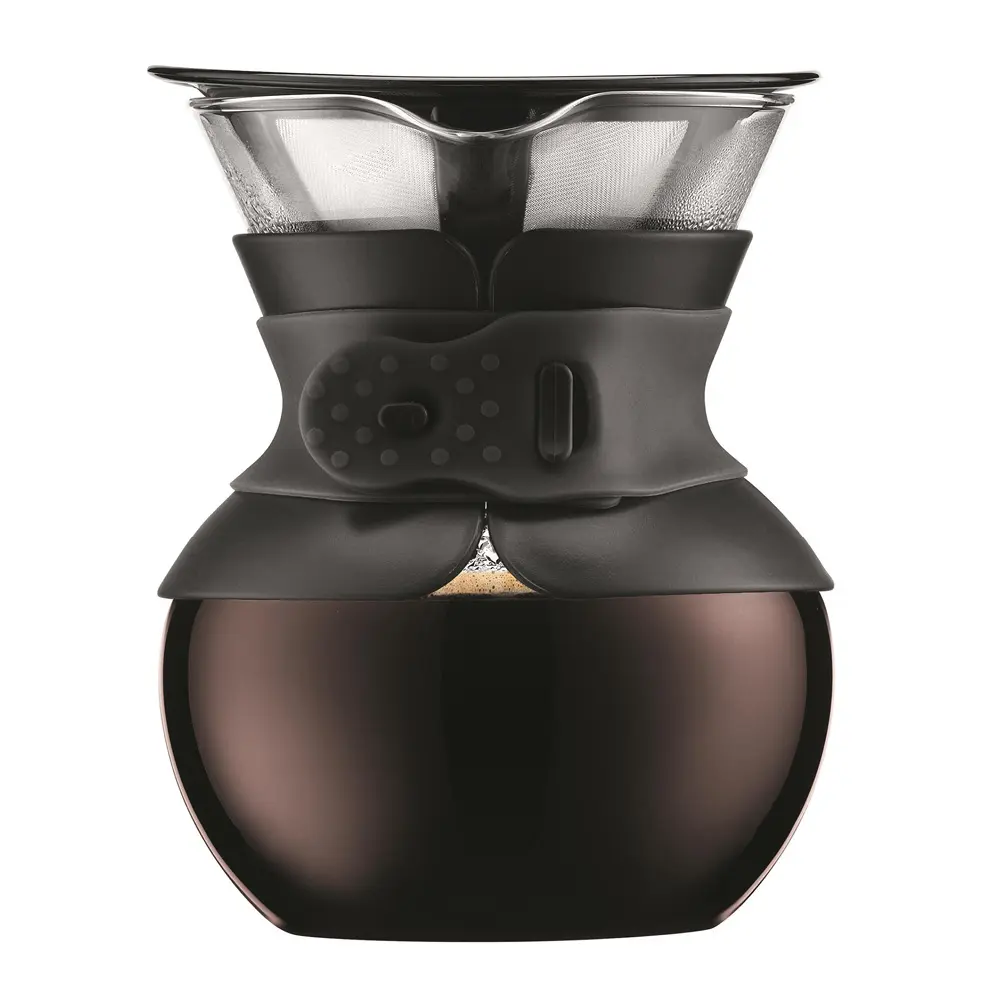Pour Over kaffebrygger med filter 0,5 L/4 kopper svart