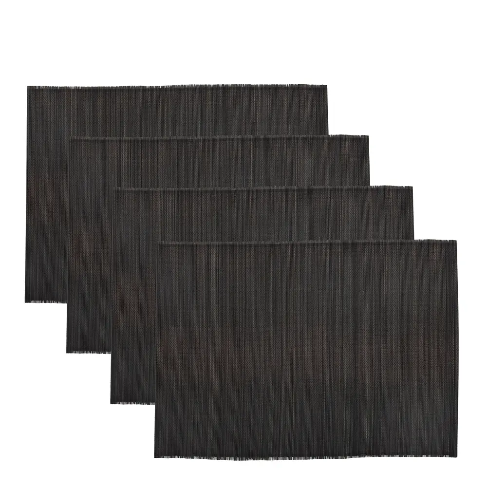 Bamb bordbrikke 45x33 cm 4-pack svart