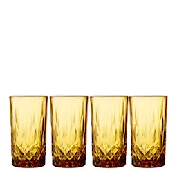 Lyngby Glas Sorrento Highball 38 cl 4-pack Amber