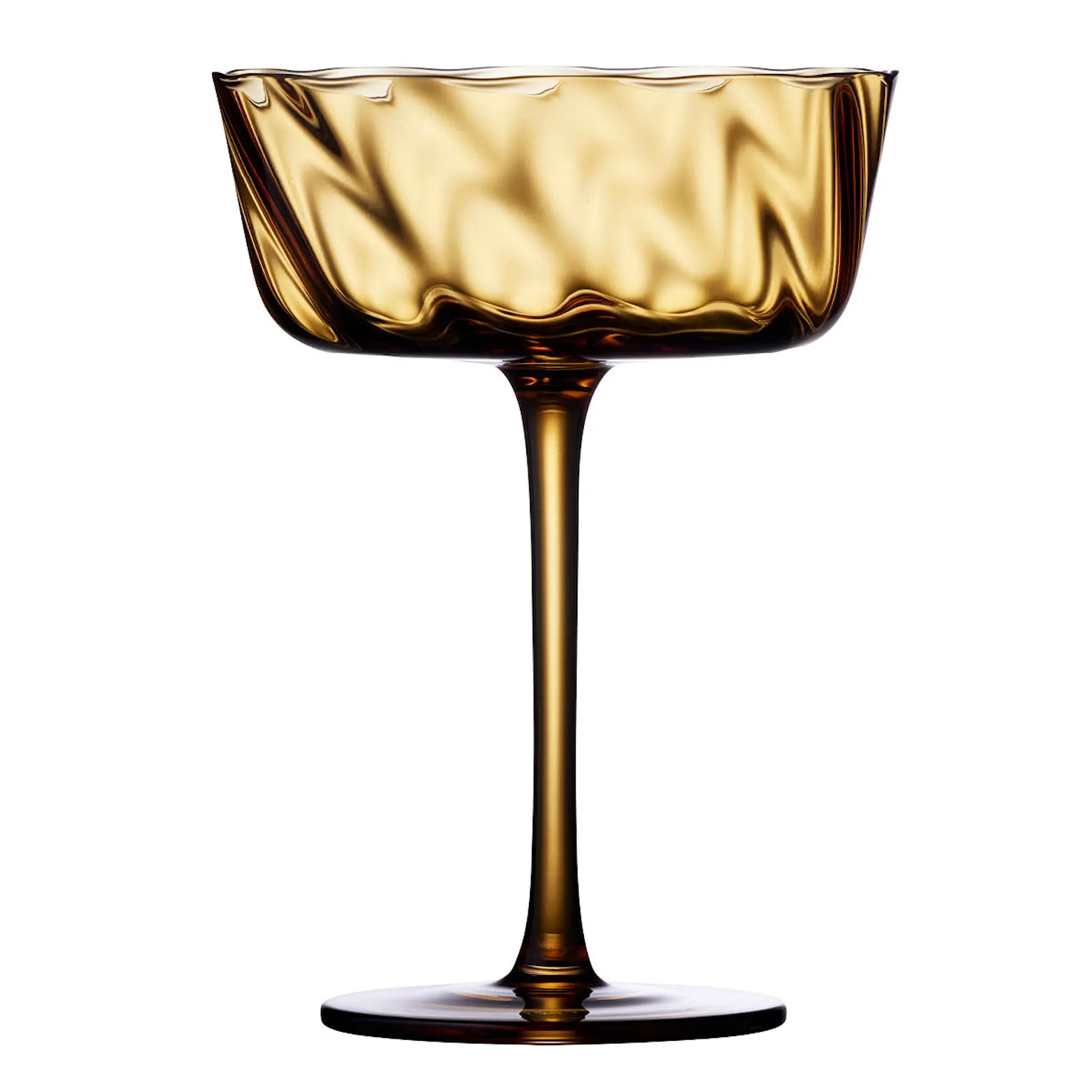 Lyngby Glas Vienna Champagneskål 30 cl 4-pack Amber