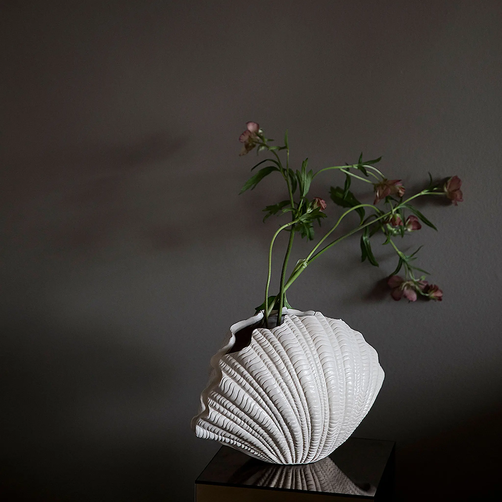 ByOn Shell vase 31x19 cm hvit