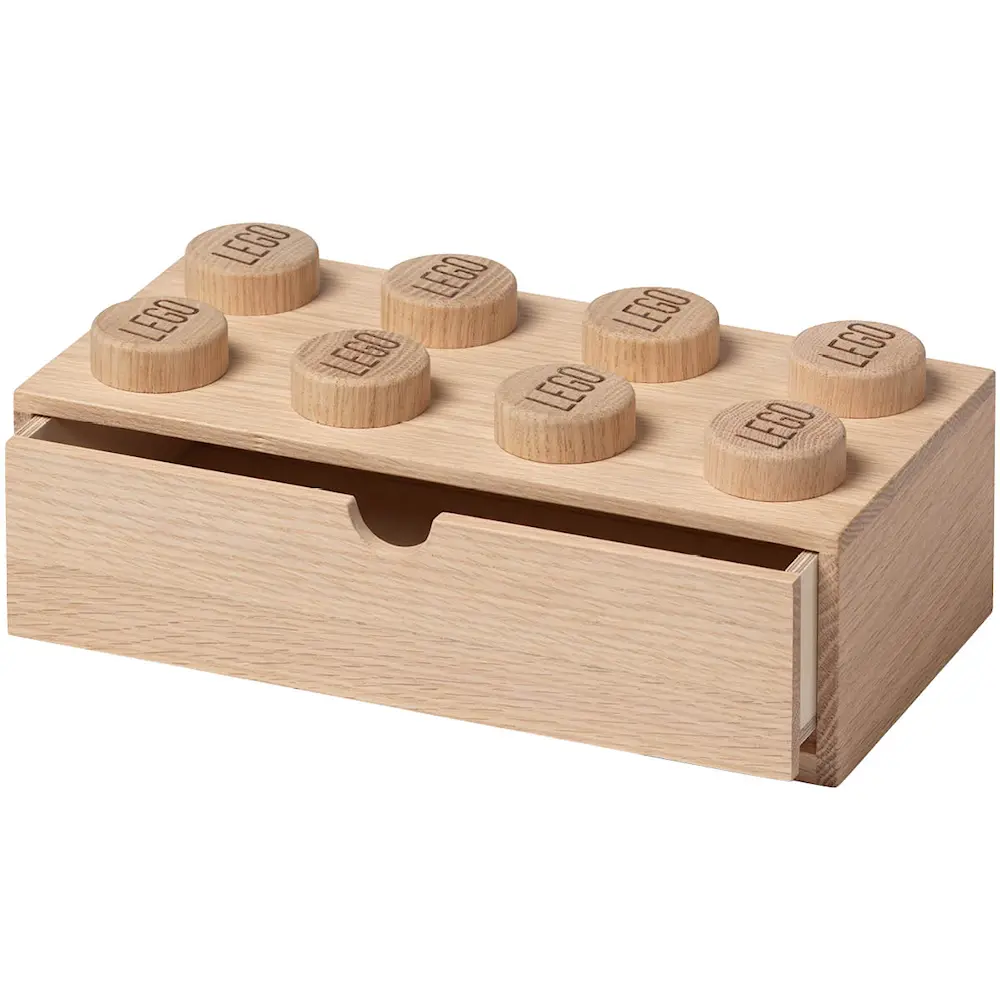 Wooden collection LEGO® 2x4 skrivebordskuff såpet eik