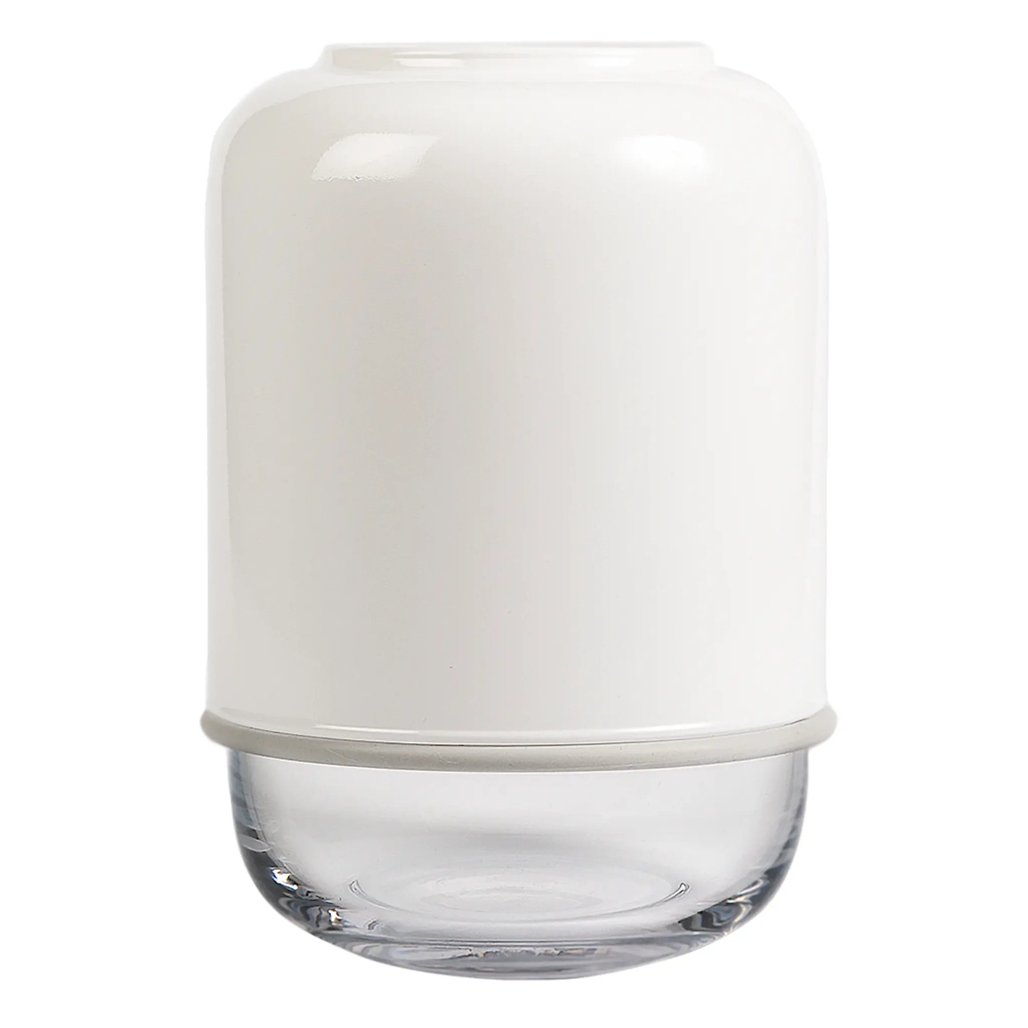 Muurla Kapsel justerbar vase glass hvit/klar