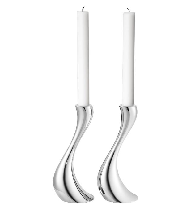 Georg Jensen - Cobra Ljusstake 2-pack 20 cm Rostfri Blank