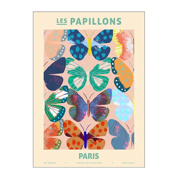 PSTR Studio poster 50x70 cm zoe les papillons paris