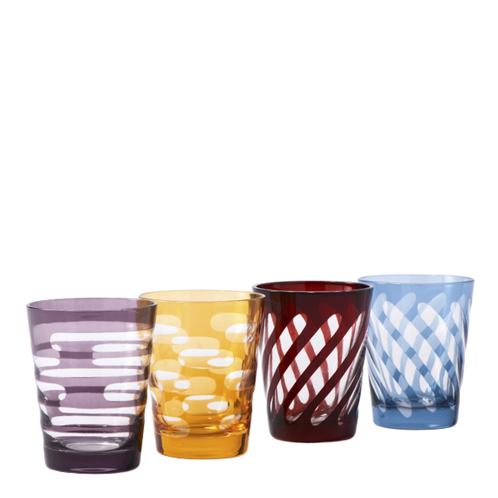 Pols Potten – Tubular Tumblers 10 cm 4-pack Multi