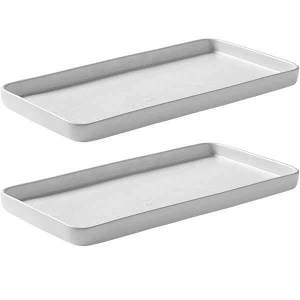 Raw Tallrik rektangulär 34x18 cm 2-pack Arctic White