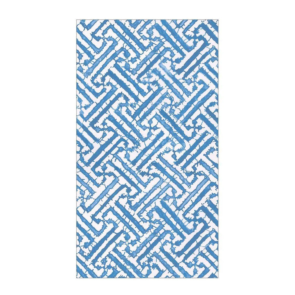 Caspari - Fretwork servett 32,5x40 cm 15-pack blå/vit