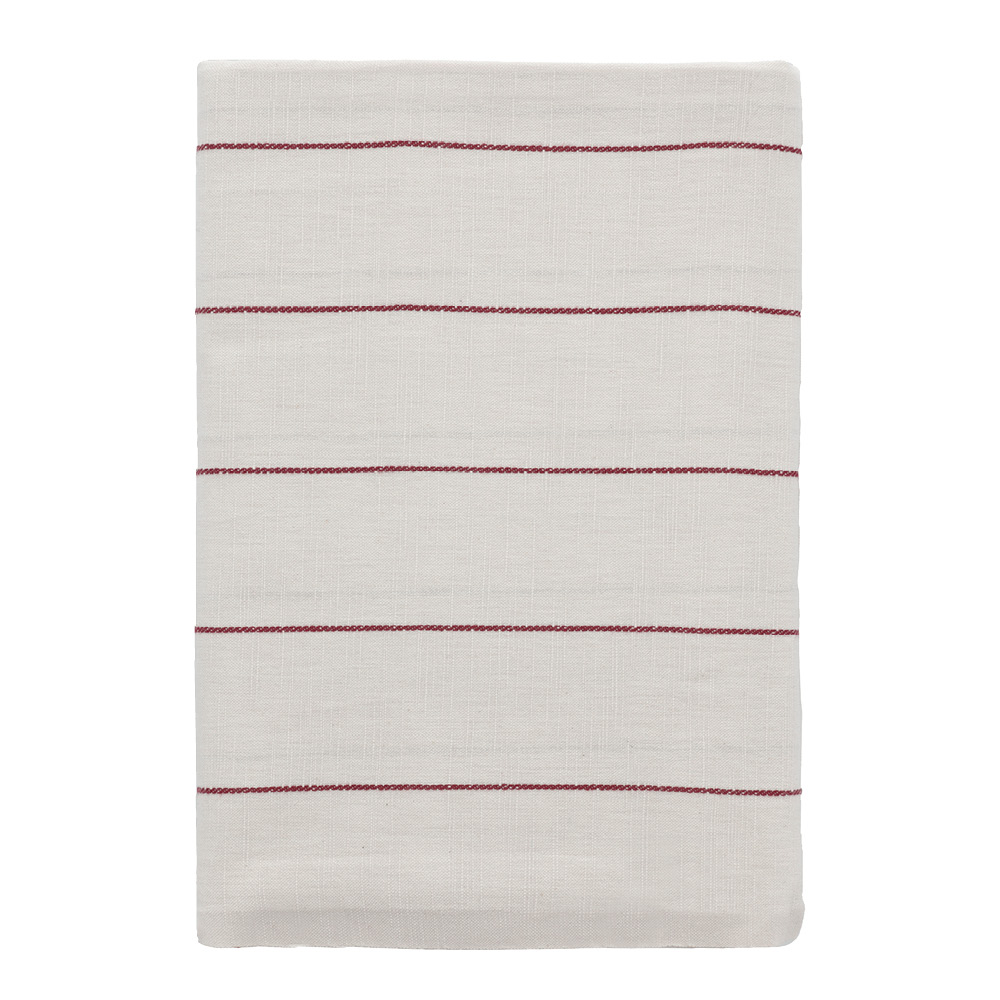 Södahl – Line Duk 140×320 cm Offwhite/Red