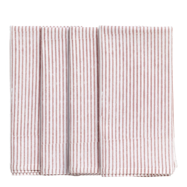 Stripe servett 50x50 cm 4-pack rose