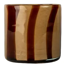 ByOn Calore lyslykt 10x10 cm beige/brun stripe