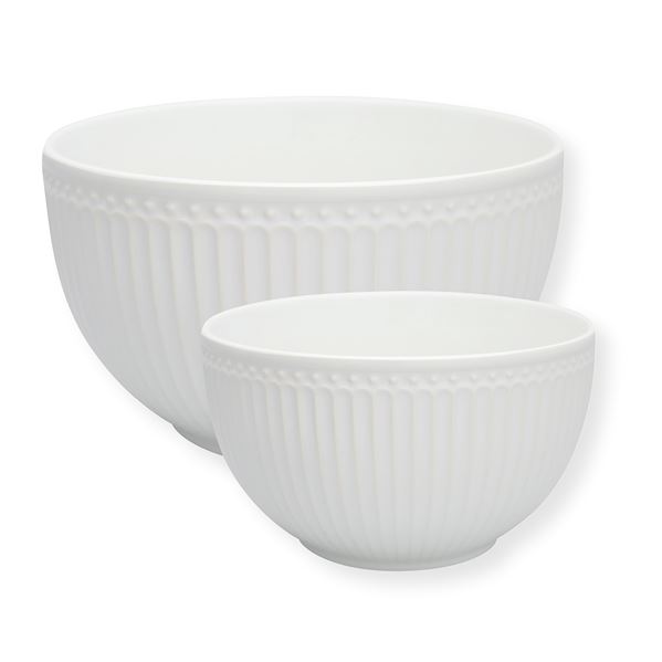 GreenGate - Alice Skål 2-Pack 0,9+2,2L White