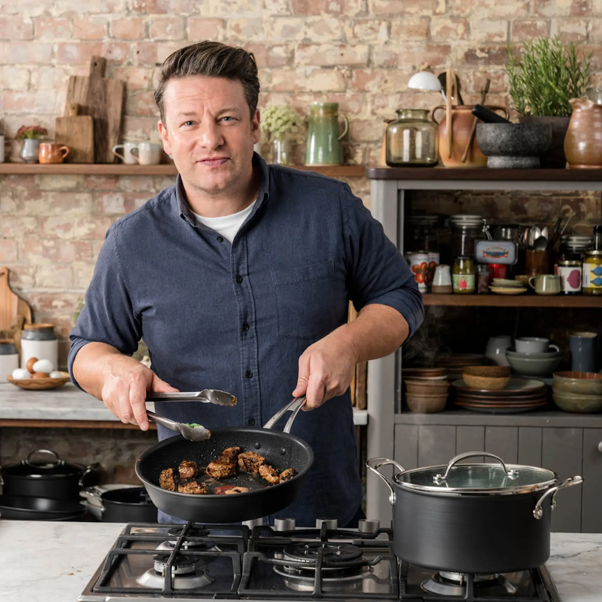 Tefal Jamie Oliver Stekpanneset 9 delar Tefal Cook's Classic Hard Anodized
