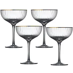 Lyngby Glas Palermo Cocktaillasi Gold 31,5 cl 4 kpl