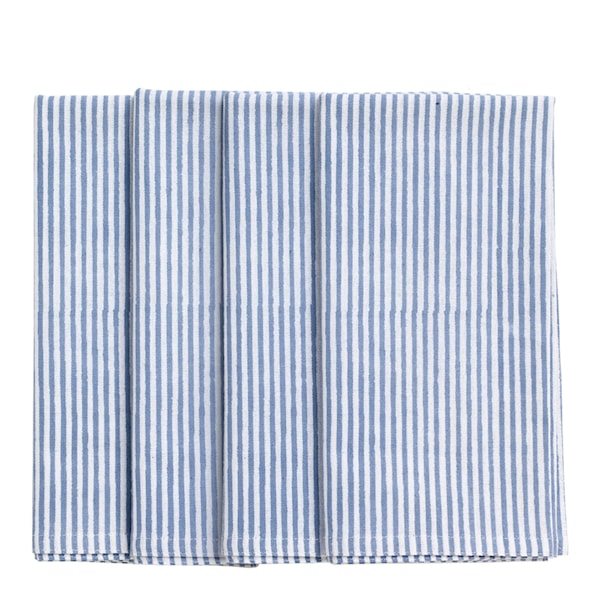 Stripe servett 50x50 cm 4-pack cornflower