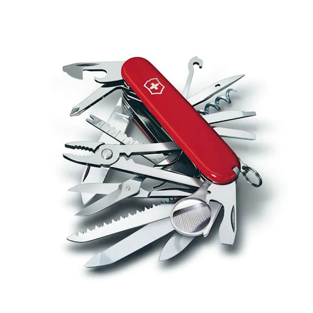 Swiss Champ lommekniv 33 funksjoner rød