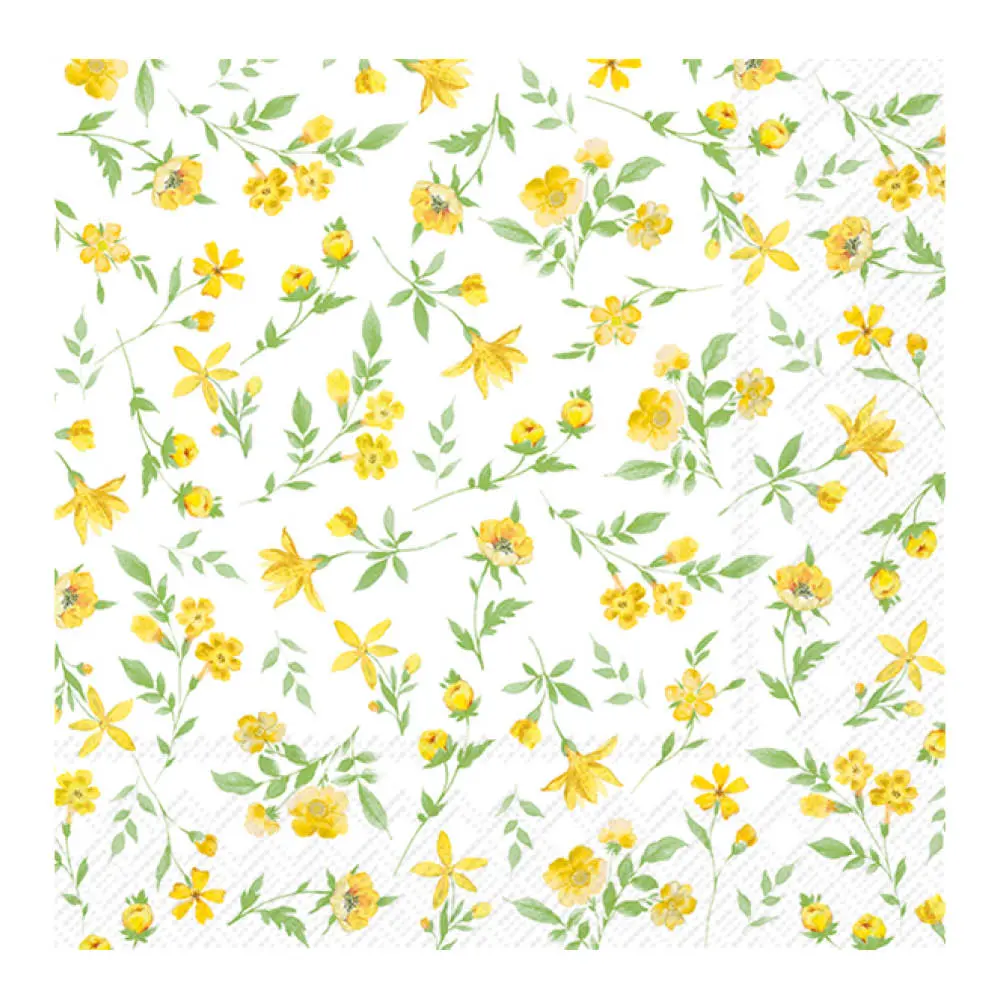 Servetti Yellow Flowers 33x33 cm 20 kpl