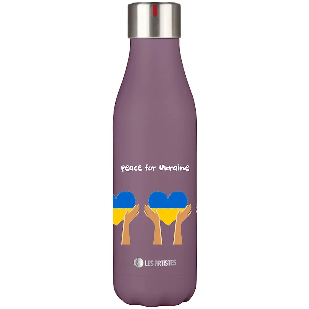 Bottle Up termoflaske 0,5L Peace for Ukraine lilla