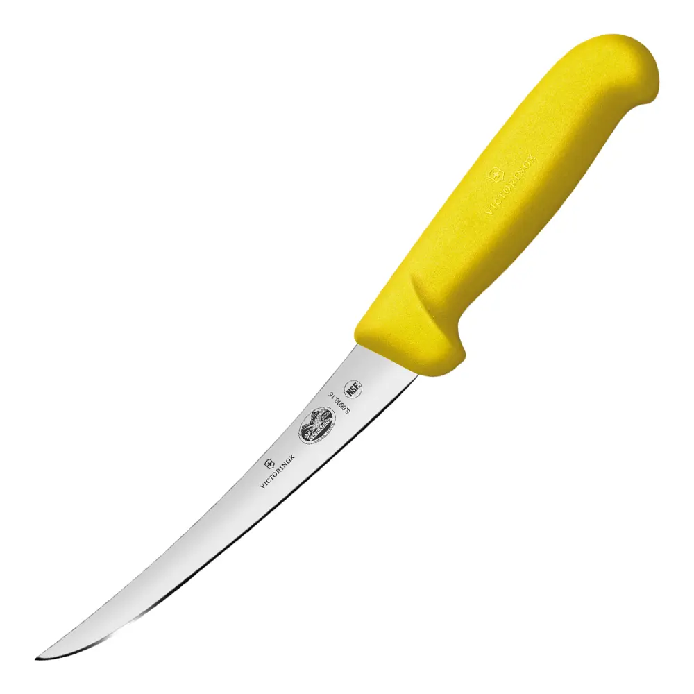 Fibrox utbeiningskniv smalt knivblad 15 cm gul