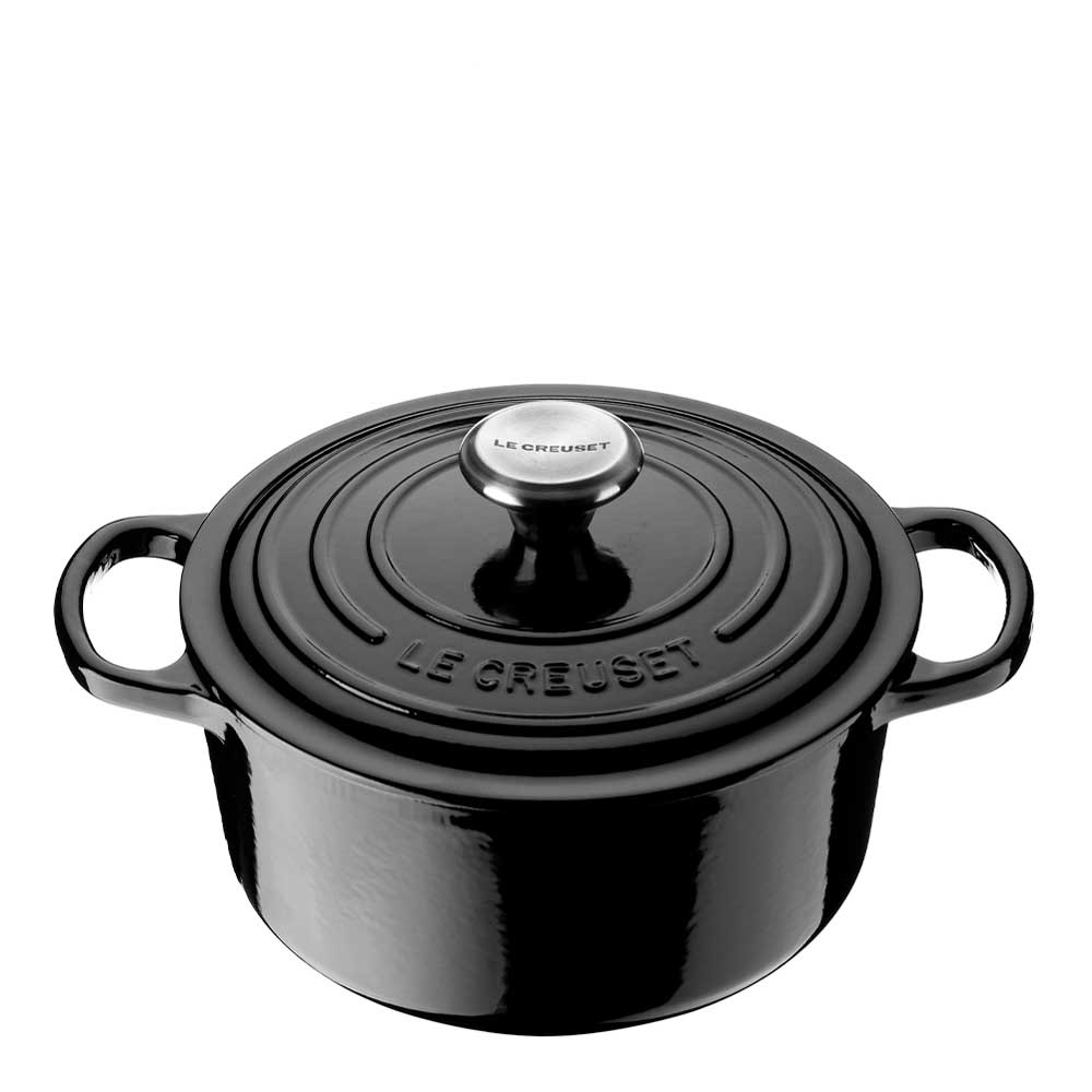 Le Creuset – Signature Gjutjärnsgryta Rund 22 cm black Blank