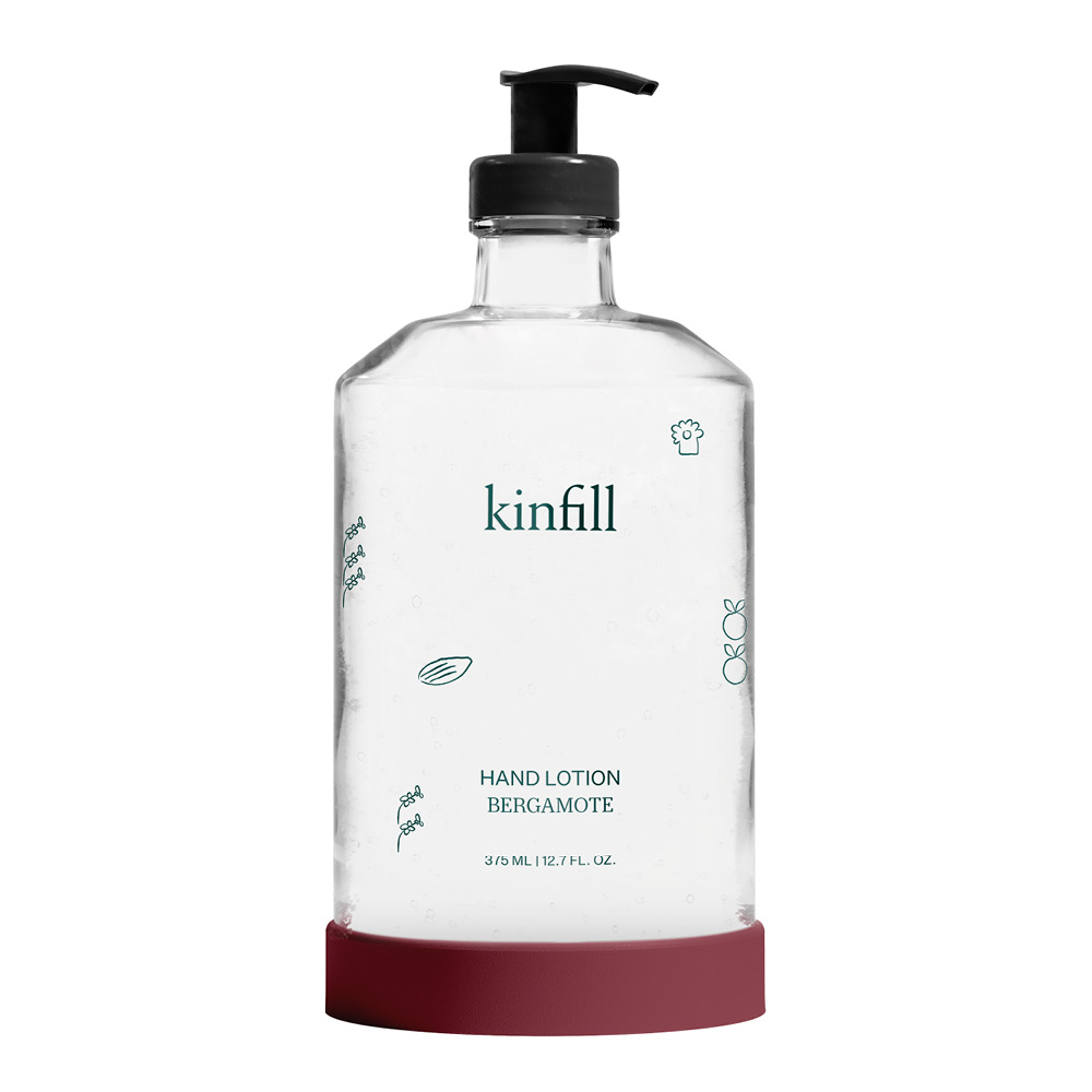 Kinfill – Handkräm med glasdispenser 375 ml bergamote