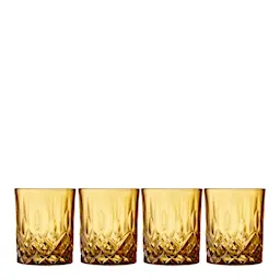 Lyngby Glas Sorrento Whiskyglas 32 cl 4-pack Amber