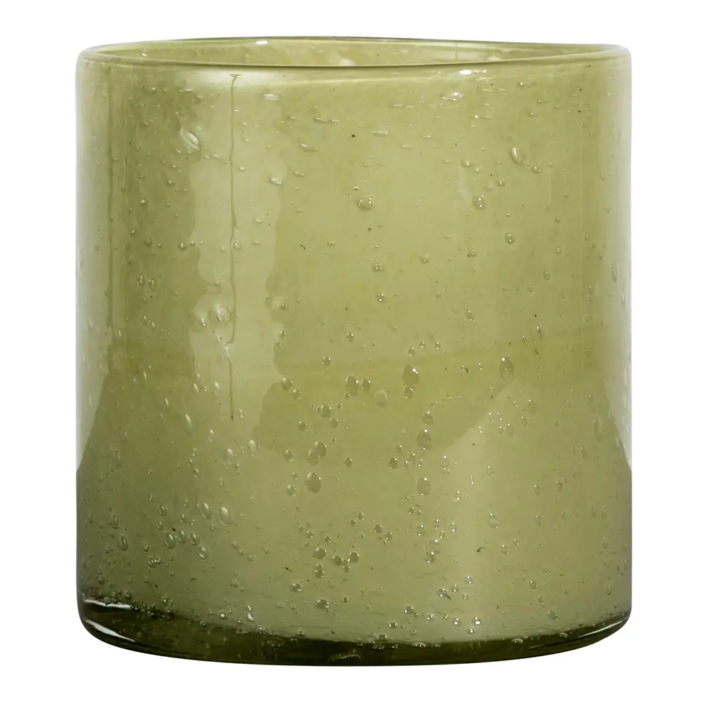 Calore vase/lyslykt 15x15 cm oliven