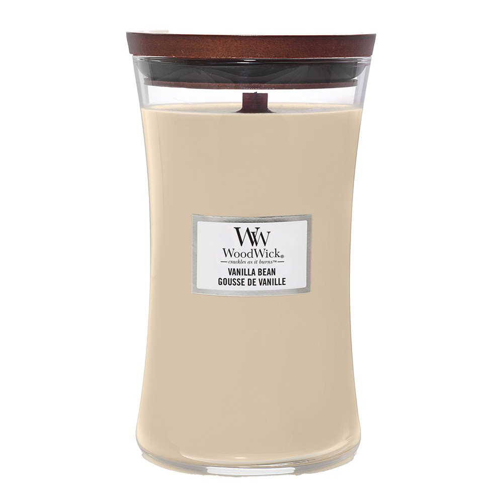 Läs mer om WoodWick - Hourglass doftljus stor vanilla bean