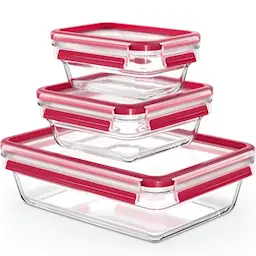 Tefal Masterseal Glass Fresh Box Set 3 Delar Röd