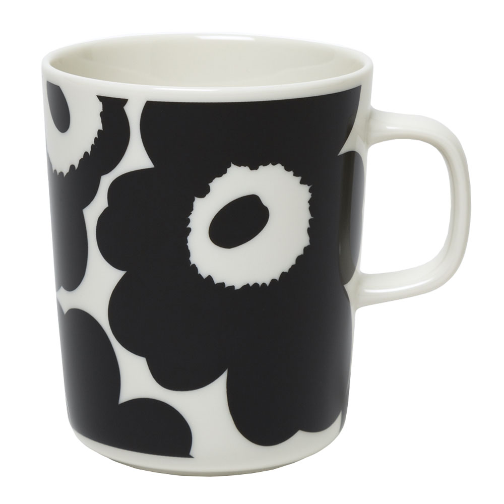 Marimekko – Unikko Mugg 25 cl Svart/Vit