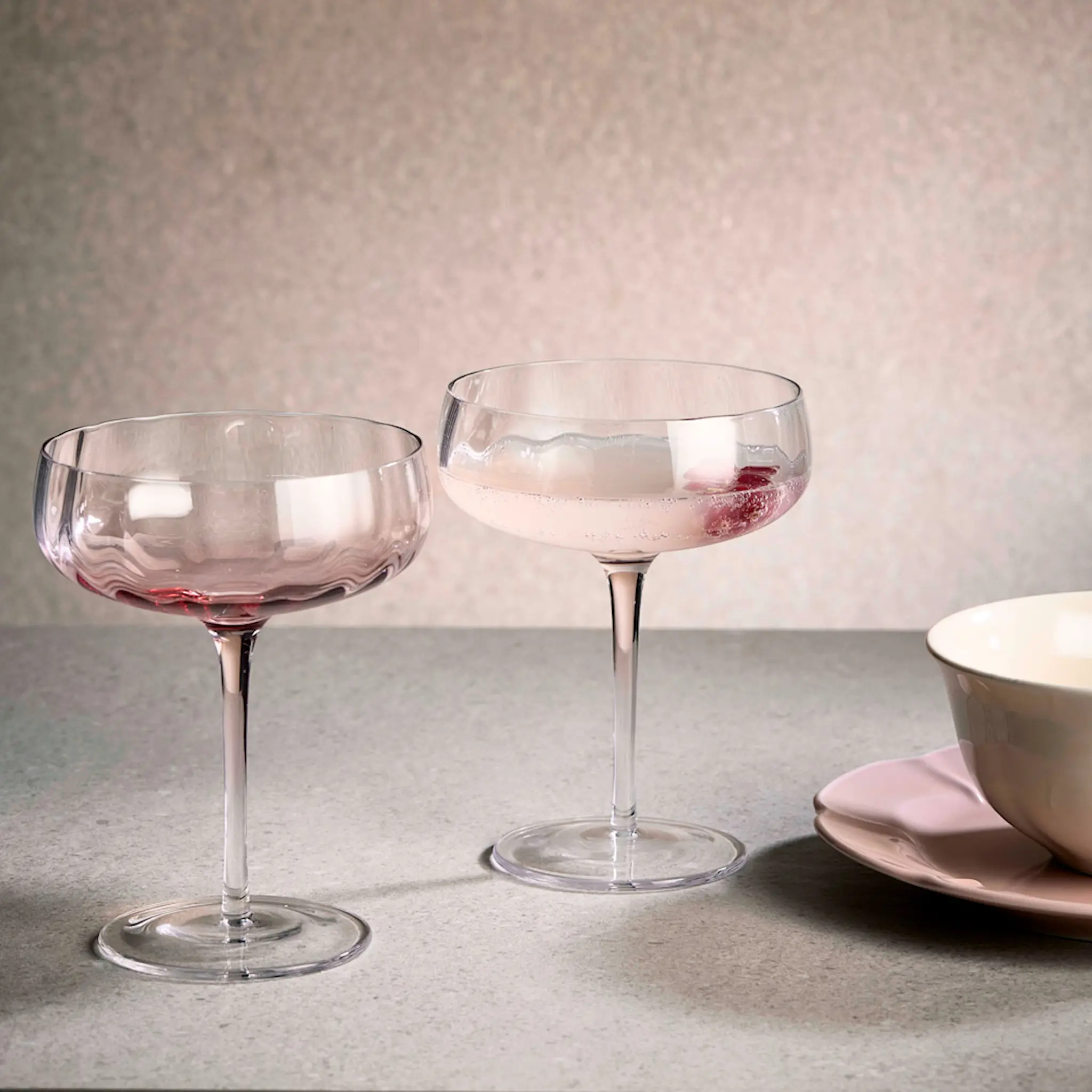 Aida Søholm Sonja Champagne/cocktail glas 30 cl Soft pink
