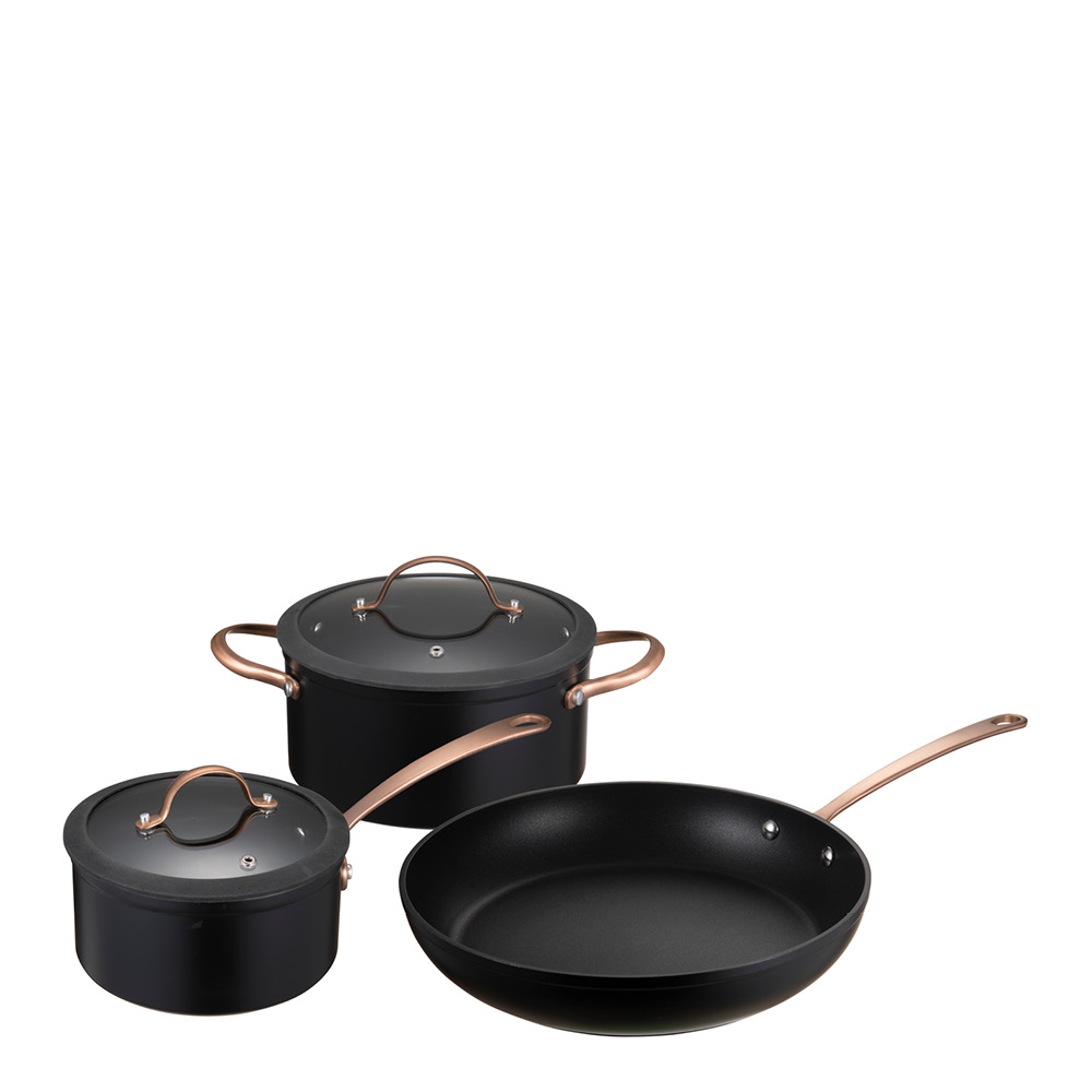 Modern House – Black Copper Grytset 3 delar Svart