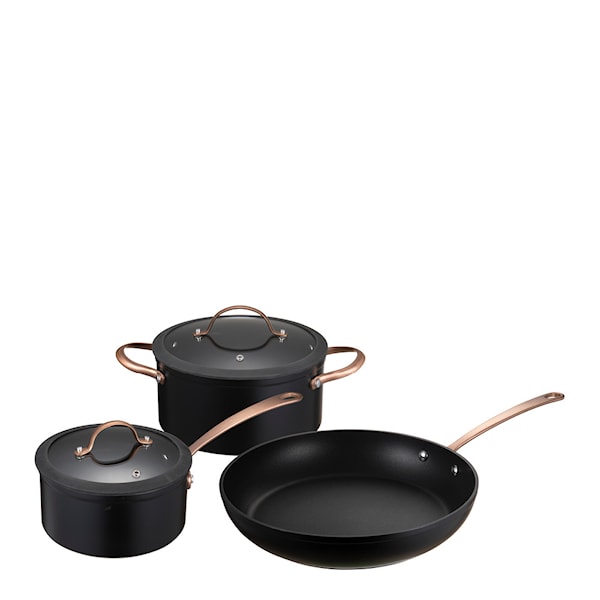 Black Copper Grytset 3 delar Svart