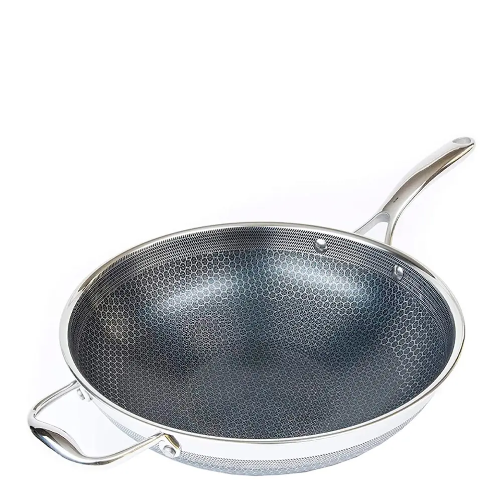 Hybrid wok 30 cm sølv/svart