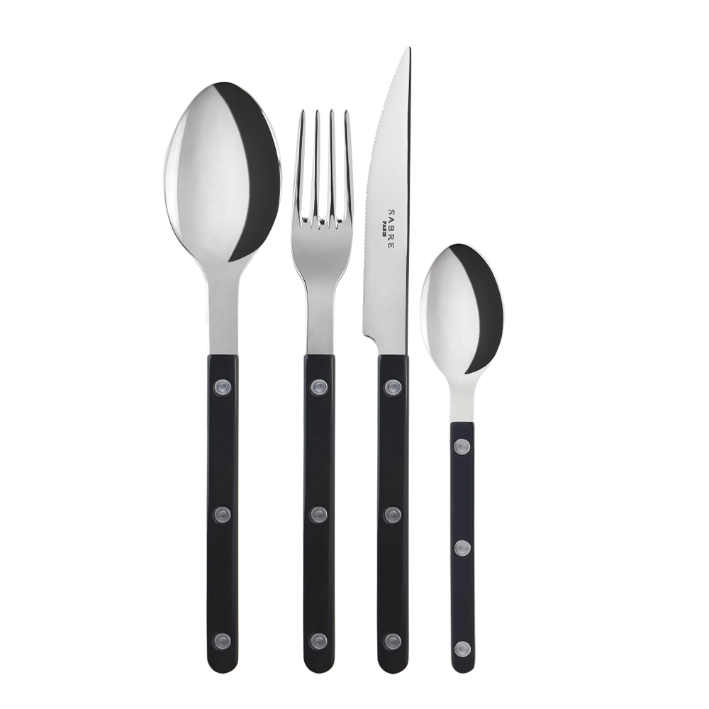 Sabre – Bistrot Bestickset 24 delar Svart